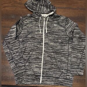 Nike Therma-Fit Men’s Full Zip Jacket Black Geometric XL